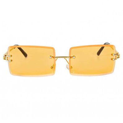 PartyXplosion Brille rechteckig orange