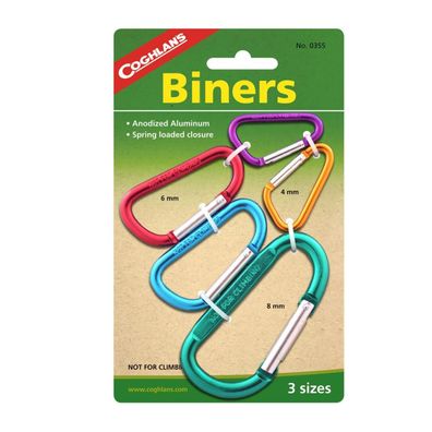 Coghlans Mini Karabiner, 2 x 4, 2 x 6, 1 x 8 mm, Set