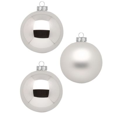 Weihnachtskugeln 6 Stk 10cm Frosty Silver