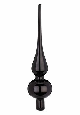 Christbaumspitze 26cm Schwarz Glanz Inge-Glas