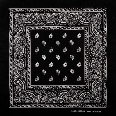 Bandana Kopftuch Paisley schwarz