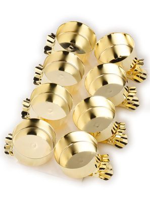 Clip-Teelichthalter 8 Stk 5cm gold Metall