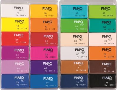 FIMO 8023 C24-1 SOFT Modelliermasse-Set "Basic", 24er Set