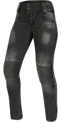 Trilobite Motorradhose Jeggins Bella Damen Skinny-Fit Grau