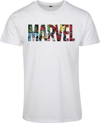 Merchcode T-Shirt Marvel Logo Character Tee White