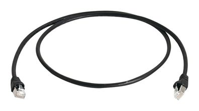 0,5m Telegärtner L00000A0077 MP8 FS500 Patchkabel Cat.6A ISO LSZH schwarz 0,5m