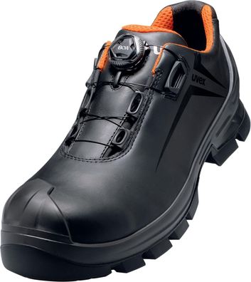 Uvex 2 Halbschuhe S3 65312 Schwarz, Orange (65312)