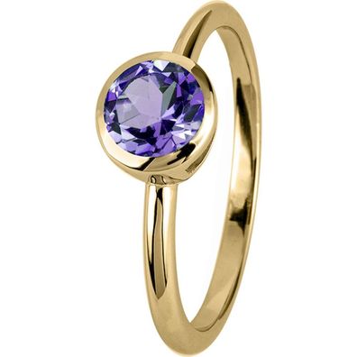 Jacques Lemans - Ring Sterlingsilber vergoldet mit Amethyst - SE-R101I