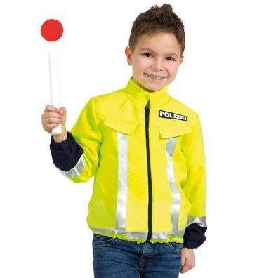 Kinderkostüm Polizei Jacke neon