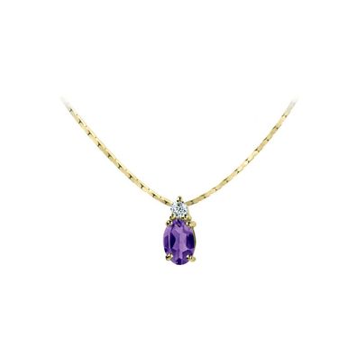 Jacques Lemans - Kette Sterlingsilber vergoldet mit Amethyst - SE-C113I