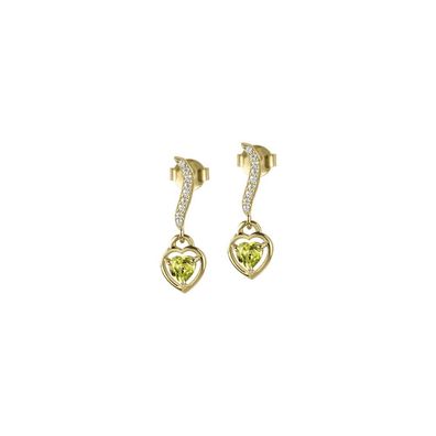 Jacques Lemans - Ohrstecker Sterlingsilber vergoldet mit Peridot - SE-O120G