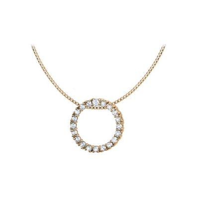 Jacques Lemans - Kette Sterlingsilber vergoldet mit White Topaz - SE-C121E