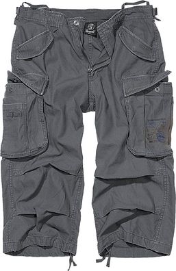 Brandit Shorts Industry Vintage 3/4 in Anthracite