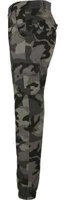 Urban Classics Damen Hose Ladies High Waist Camo Cargo Pants Dark Camouflage