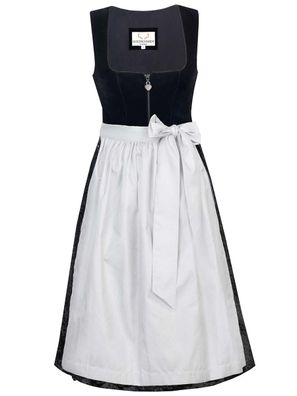 Dirndl Ellie 65cm Länge schwarz silber Goldschmidt Trachten