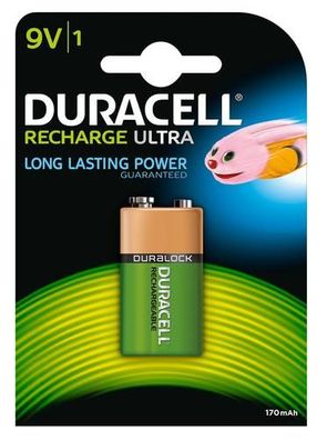 Duracell 056008 Nickel-Metall-Hydrid Akku, E-Block (9V)(T)