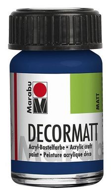 Marabu 1401 39 053 Decormatt Acryl, Dunkelblau 053, 15 ml