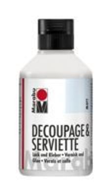 Marabu 1140 13 843 Servietten-Lack & Kleber, matt, 250 ml