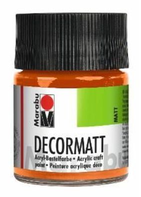 Marabu 1401 05 013 Decormatt Acryl, Orange 013, 50 ml