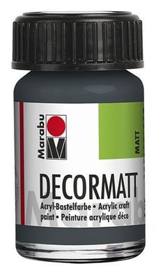 Marabu 1401 39 079 Decormatt Acryl, Dunkelgrau 079, 15 ml