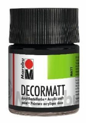 Marabu 1401 05 073 Decormatt Acryl, Schwarz 50 ml