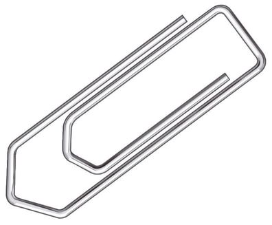 Q-Connect® KF01313 Briefklammer, Metall, 32 mm, verzinkt, Schachtel mit 1000 Stück