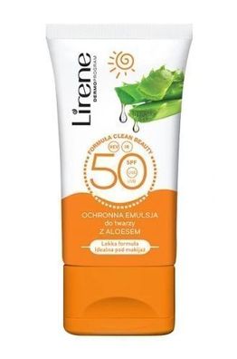 Lirene Schützende Gesichts-Emulsion mit Aloe Vera LSF 50 - 50 ml