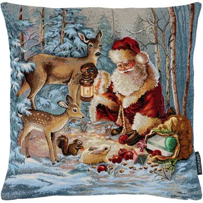 Kissenbezug Weihnachten 45x45 Sandner Wald Bescherung Gobelin Kissenhülle Kissen