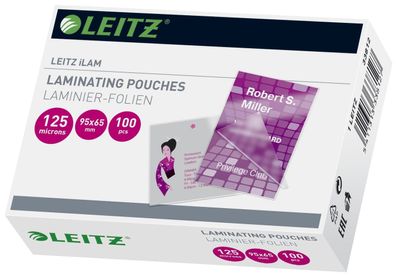 Leitz 33812 33812 Folientasche Key Card 125 Micron 100 Stück