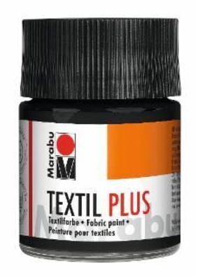 Marabu 1715 05 073 Textil plus Schwarz 073, 50 ml