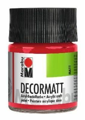 Marabu 1401 05 031 Decormatt Acryl, Kirschrot 031, 50 ml