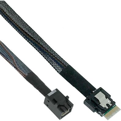 InLine® 27643B Slim SAS Kabel, SFF-8654 zu Mini SAS HD SFF-8643, 24Gb/s, 1m
