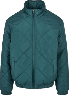 Urban Classics Diamond Quilted Short Jacket Green