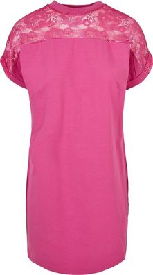 Urban Classics Damen Ladies Lace Tee Dress Brightviolet