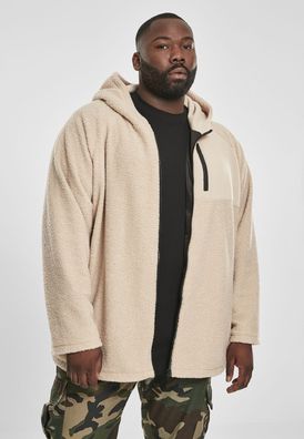 Urban Classics Winterjacke Hooded Sherpa Zip Jacket Darksand