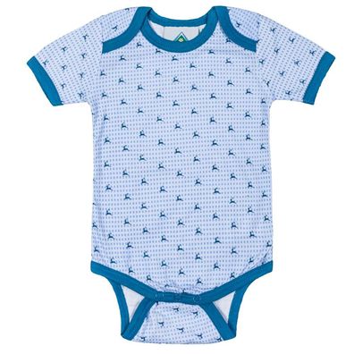 Babybody Hirsche hellblau Isar-Trachten