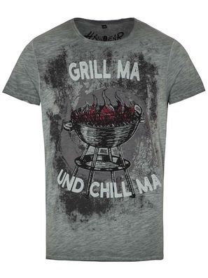 Trachtenshirt Grill&Chill grau