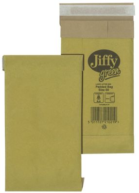 Jiffy® 30001308 Papierpolstertasche Größe 00 - 120 x 229mm, braun