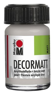 Marabu 1401 39 782 Decormatt Acryl, Metallic-Silber 782, 15 ml