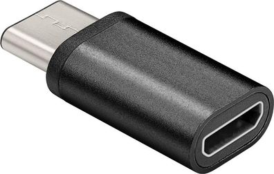 Goobay 56635 Adapter USB-C™ auf USB 2.0 Micro-B, grau, Schwarz - USB-C™-Stecker >