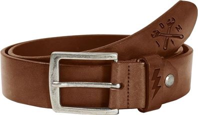 John Doe Gürtel Leather Belt Cross Tool Dark Cognac