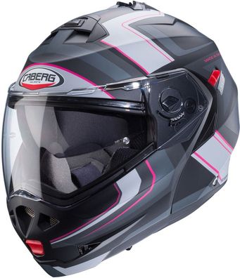 Caberg Motorrad Klapphelm Duke X Tour Matt-Schwarz/Anthrazit-Fuchsia