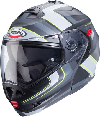 Caberg Motorrad Klapphelm Duke X Tour Matt-Schwarz/Anthrazit-Fluo-Gelb