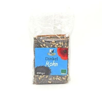 Kiebitzhof 3x Bioland Knäckebrot Dinkel - Mohn 200g