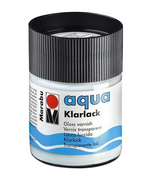 6x Marabu 1135 05 000 aqua-Klarlack 50 ml