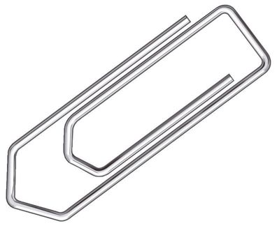 Q-Connect® KF01312 Briefklammer, Metall, 32 mm, verzinkt, Schachtel mit 100 Stück