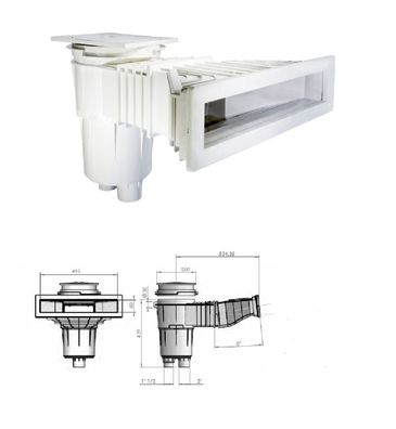 Astral Breitmaulskimmer Slim Oberflächenabsauger für Beton / Folie 535 mm