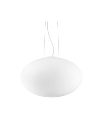 Ideal Lux CANDY SP1 D50 weiße kugelförmige Glas Pendelleuchte (Ø50cm) mit E27 Fassung