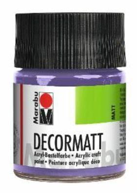 Marabu 1401 05 007 Decormatt Acryl, Lavendel 007, 50 ml