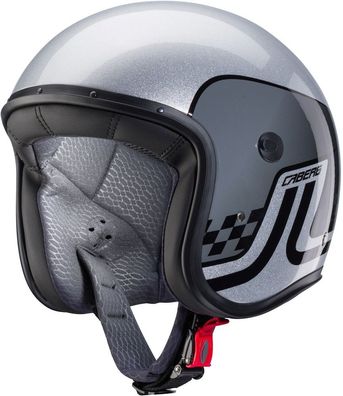 Caberg Motorrad Jethelm Freeride Trophy Silber/Schwarz-Grau